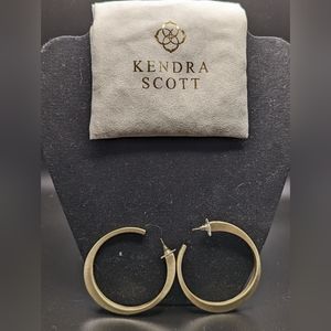 Kendra Scott Brushed Gold Hoop Earrings